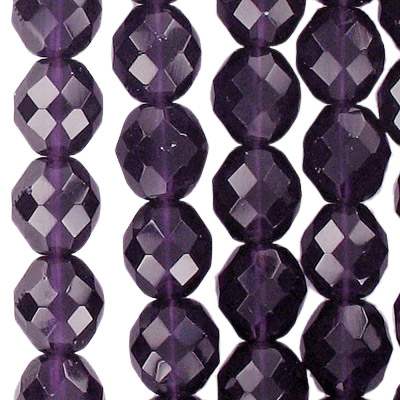 Fire polished Czech beads, grape (purple), 12mm. (SKU# GBFP12MM/20510). Sold per pack of 100