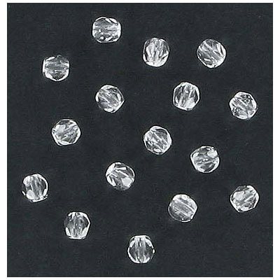 Fire polished Czech beads, crystal, 3mm. (SKU# GBFP3MM/101). Sold per pack of 600