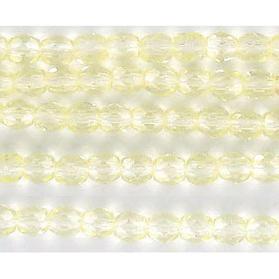 Fire polished Czech beads, jonquil, 4mm. (SKU# GBFP4MM/213). Sold per pack of 600