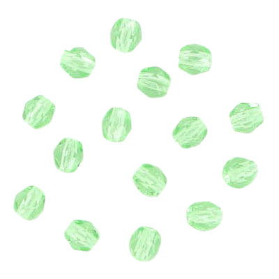 Fire polished Czech beads, peridot, 4mm. (SKU# GBFP4MM/222). Sold per pack of 600