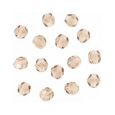 Billes de verre tchèques polies au feu, smoked topaz, 4mm. Vendu en paquet de 600. (SKU# GBFP4MM/226)