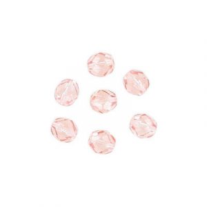 Fire polished Czech beads, rosaline, 4mm. (SKU# GBFP4MM/244). Sold per pack of 600
