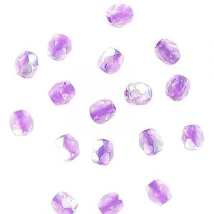 Fire polished Czech beads, crystal purple, 4mm. (SKU# GBFP4MM/98728). Sold per pack of 600