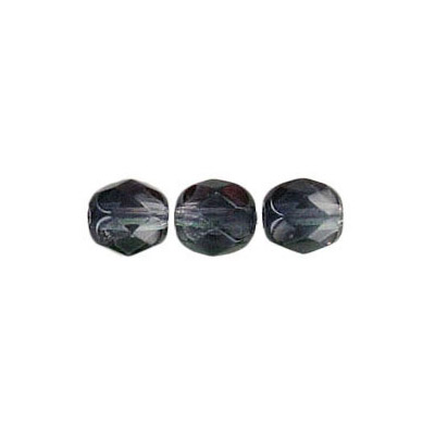 Fire polished Czech beads, blue crystal, 6mm. (SKU# GBFP6MM/3811). Sold per pack of 300