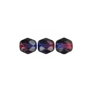 Fire polished Czech beads, purple fuchsia, 6mm. (SKU# GBFP6MM/3820). Sold per pack of 300