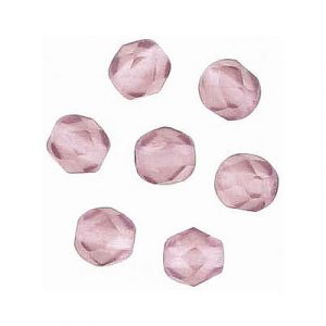 Fire polished Czech beads, matt light amethyst, 6mm. (SKU# GBFP6MM/M214). Sold per pack of 300