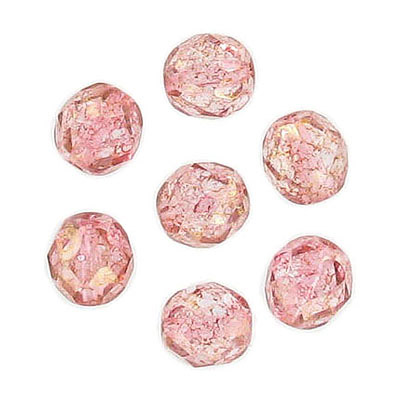 Fire polished Czech beads, satin capri gold, 8mm. (SKU# GBFP8MM/15495). Sold per pack of 300