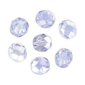 Fire polished Czech beads, tanzanite cal, 8mm. (SKU# GBFP8MM/97329). Sold per pack of 300