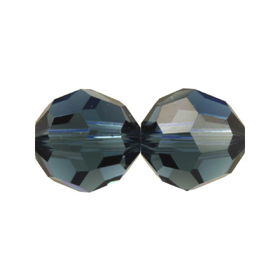 Preciosa machine cut glass beads, 6mm, faceted round, montana. (SKU# GBMC6MM/220). Sold per pack of 72