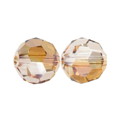 Preciosa machine cut glass beads, 6mm, faceted round, celsian. (SKU# GBMC6MM/434). Sold per pack of 72