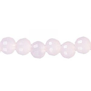 LIQUIDATION! Machine cut glass beads, 6mm, faceted (96), opaque pink, 8 inch strand. (SKU# GBMCH696/OPK). Sold per pack of 1 strand(s).