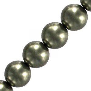 Glass pearls Czech, olivine, 12mm. (SKU# IPCZ12MM/24942). Sold per pack of 100
