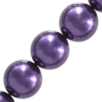 Perles de verre tchèques, mauve, 16mm. Vendu en paquet de 60. (SKU# IPCZ16MM/70038)
