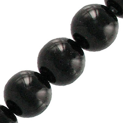 Glass pearls Czech, black, 16mm. (SKU# IPCZ16MM/70449). Sold per pack of 60