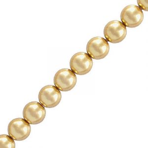 Glass pearls Czech, light gold, 4mm. (SKU# IPCZ4MM/70486). Sold per pack of 1200
