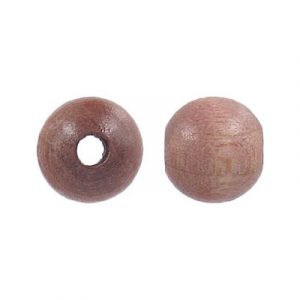 Bille de bois, 12mm, rond, laqué, taupe. Vendu en paquet de 250. (SKU# WB12MML/TAU)