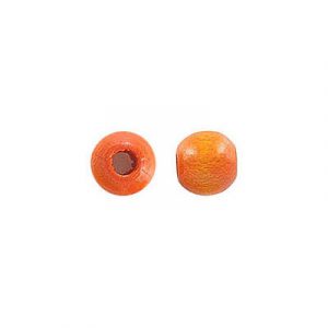 LIQUIDATION! Wood bead, 6mm, round, orange. (SKU# WBT6MM/ORG). Sold per pack of 1000
