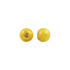 LIQUIDATION! Wood bead, 6mm, round, yellow. (SKU# WBT6MM/YE). Sold per pack of 1000