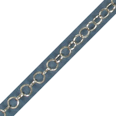 Link chain, 5mm link, 0.60mm thick, stainless steel, grade 304, 10 meters. (SKU# CC/1250/SS). Sold per pack of 1 spool(s).