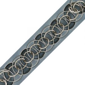 LIQUIDATION! Chaîne à liens, 20mm, plaquage epais couleur imitation rhodium (40-80 mils), 1 metre. Vendu separement. (SKU# CC/1343/TIR)