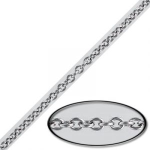 Chain, stainless steel, cable link, 0.8mm wire, 3.1x3.6mm link, 20 meters. Grade 304. (SKU# CC/280S/SS). Sold per pack of 1 spool(s).