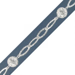 LIQUIDATION! Chaîne à maillons, avec boule de 12 mm plaquée argent, 3 mètres, base laiton. Vendu en paquet de 1 bobine(s). (SKU# CC/293G3/SPL)