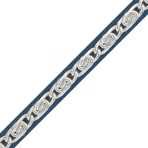 LIQUIDATION! Chain, length 10.50mm x width 3.80mm x thickness 1mm, 5 meters, silver plate, steel core. (SKU# CC/546L/SPL). Sold per pack of 1 spool(s).