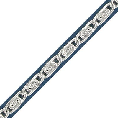 LIQUIDATION! Chain, length 10.50mm x width 3.80mm x thickness 1mm, 5 meters, silver plate, steel core. (SKU# CC/546L/SPL). Sold per pack of 1 spool(s).