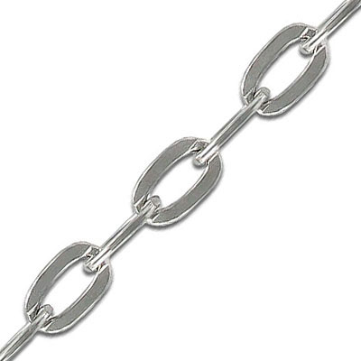 Chain, stainless steel, 1.14mm wire, 7.55x12mm link, 3 meters. Grade 304L. (SKU# CC/738/SS). Sold per pack of 1 spool(s).