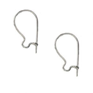Boucle d'oreille rein en argent sterling 10x16mm .925. Vendu en paquet de 50. (SKU# EW12/SSWH)