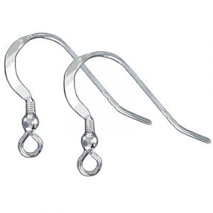 Boucles d'oreilles en argent sterling, plat 12x19mm .925. Vendu en paquet de 20. (SKU# EW37279/SSWH)