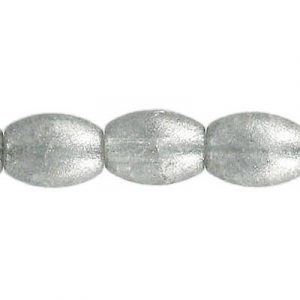 LIQUIDATION! Glass bead, 11x8mm, oval, 8 inch strand, dark silver. (SKU# GB11X8O/MDKSI). Sold per pack of 10