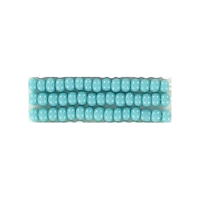 Perles de rocaille, craie, en vrac, turquoise, grandeur 10. Vendu en paquet de 250 grammes. (SKU# GBC10L/63130)
