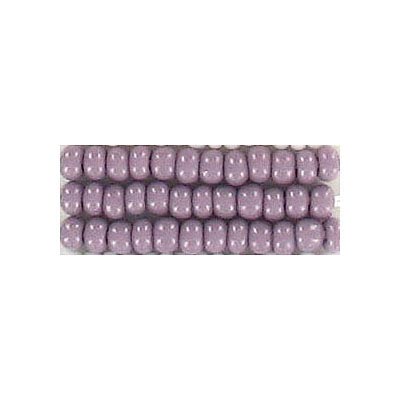 Perles de rocaille, craie, en vrac, mauve, grandeur 8. Vendu en paquet de 250 grammes. (SKU# GBC8L/23020)