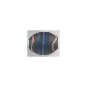 LIQUIDATION! Glass bead India, 10x14mm pattern blue. (SKU# GBI10X13/KM108). Sold per pack of 250 grams.
