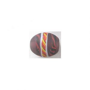 LIQUIDATION! Glass bead India, 10x14mm pattern brown. (SKU# GBI10X13/KM61). Sold per pack of 250 grams.