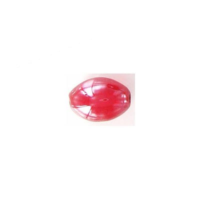 LIQUIDATION! Billes de verre Inde, 10x13mm, ovale, rouge satiné. Vendu en paquet de 250 grammes. (SKU# GBI10X13/S65)