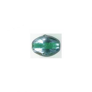 LIQUIDATION! Glass bead India, 10x13mm, oval, satin green. (SKU# GBI10X13/S84). Sold per pack of 250 grams.
