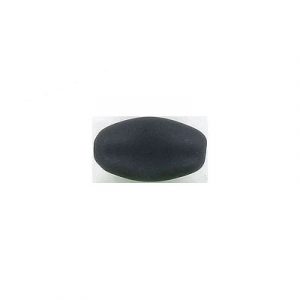LIQUIDATION! Glass bead India, oval, 10x20mm, matte black. (SKU# GBI10X20/M212). Sold per pack of 250 grams.