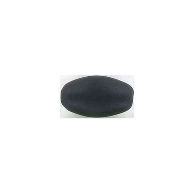 LIQUIDATION! Billes de verre Inde, ovale, 10x20mm, noir mat. Vendu en paquet de 250 grammes. (SKU# GBI10X20/M212)