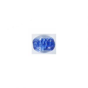 LIQUIDATION! Billes de verre Inde, 10x8mm, avec motif, bleu. Vendu en paquet de 250 grammes. (SKU# GBI10X8/GKJ57)