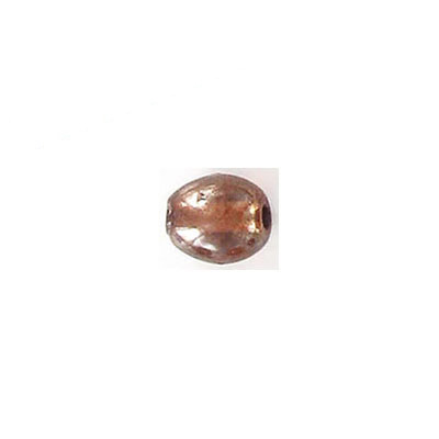 LIQUIDATION! Glass bead India, 10x8mm, oval, satin smoked topaz. (SKU# GBI10X8/S55). Sold per pack of 250 grams.