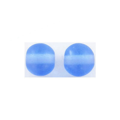 LIQUIDATION! Glass bead India, 12mm, matte sapphire. (SKU# GBI12MM/M75). Sold per pack of 250 grams.