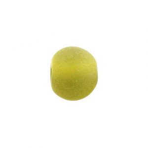 LIQUIDATION! Glass bead India, round, 12mm, matte yellow. (SKU# GBI12MM/M93). Sold per pack of 250 grams.