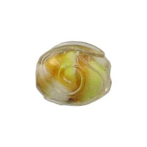 LIQUIDATION! Glass bead India, rose pattern brown, 12x15mm, 8 inch strand. (SKU# GBI12X15/GPE21). Sold per pack of 1 strand(s).