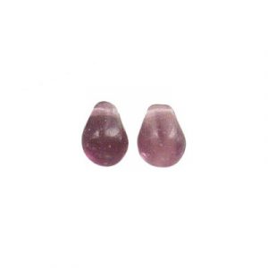 LIQUIDATION! Billes de verre Inde, violet drop. Vendu en paquet de 250 grammes. (SKU# GBI1375/109)