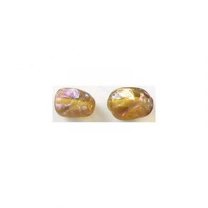LIQUIDATION! Glass bead India, satin brown-ab. (SKU# GBI3198/G55). Sold per pack of 100 grams.