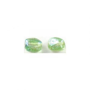 LIQUIDATION! Glass bead India, satin light green-ab. (SKU# GBI3198/G76). Sold per pack of 250 grams.