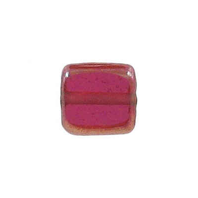 LIQUIDATION! Billes de verre Inde, half gold foiled rose. Vendu en paquet de 100 grammes. (SKU# GBI3469/R111)