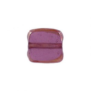 LIQUIDATION! Billes de verre Inde, half gold foiled violet clair. Vendu en paquet de 100 grammes. (SKU# GBI3469/R79)